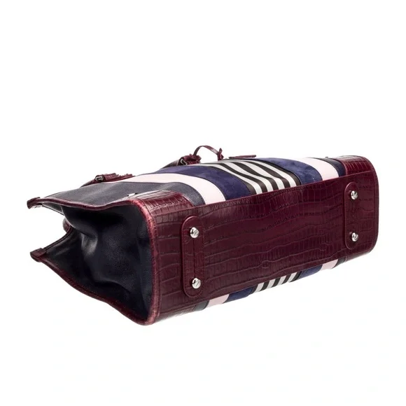 Henri Bendel Multicolor Leather Striped Tote Bag - EUC! - Picture 6 of 7